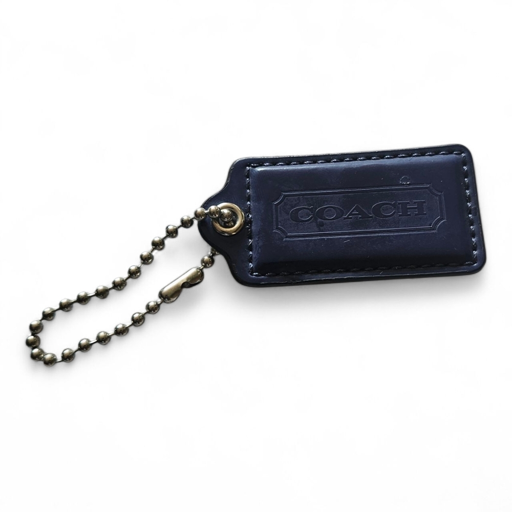 Coach Dark Blue Leather Tag